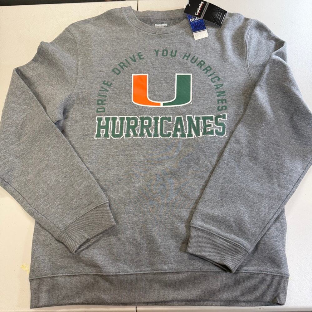 Miami Hurricanes Captivating Crewneck Sweatshirt Small NWT